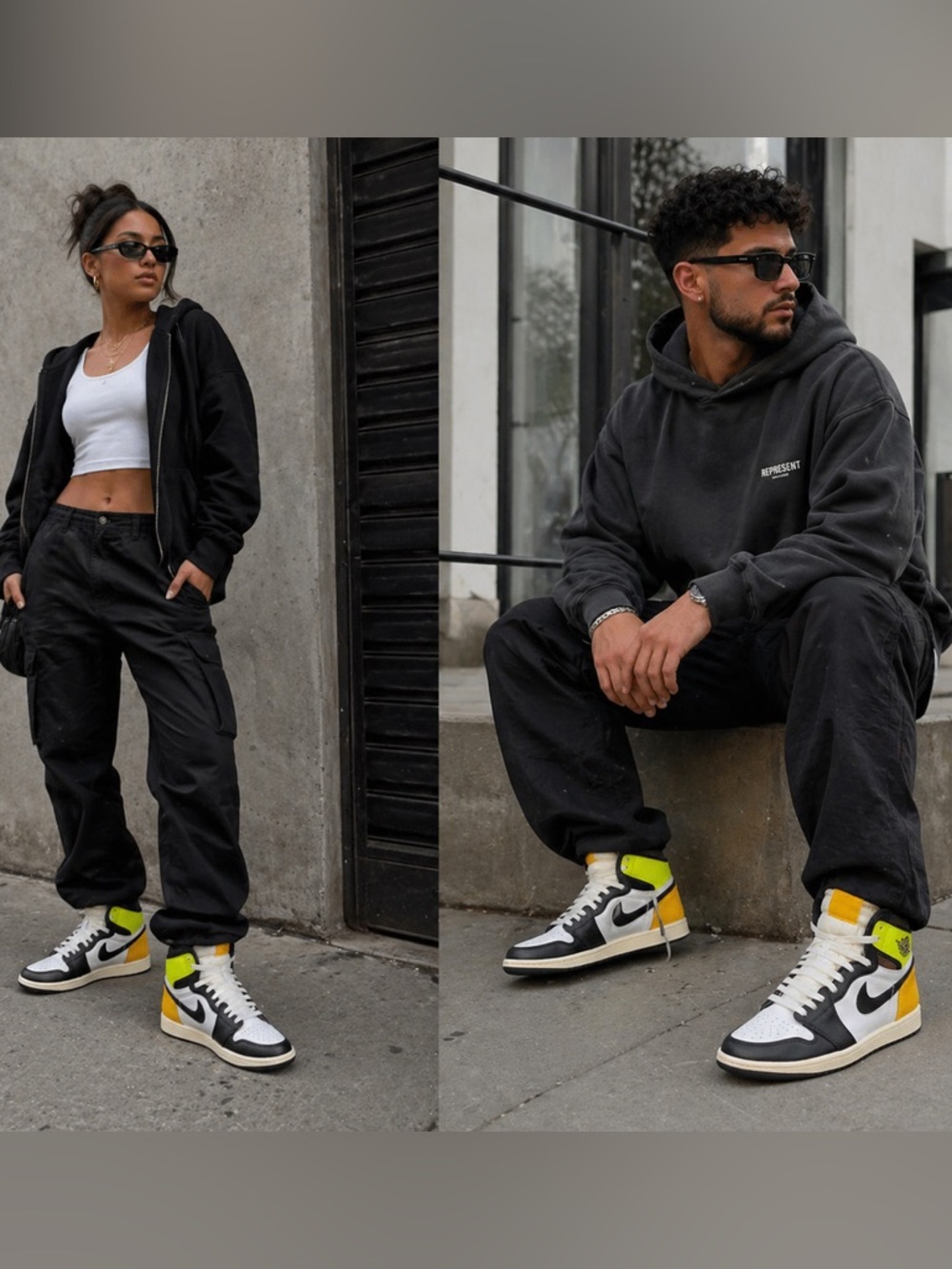 Nike Air Jordan Jordan 1 Retro High OG Volt. White, Black, University Gold